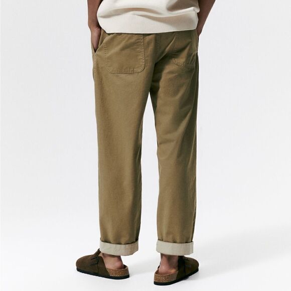 Zara JOGGER WAIST CONTRASTING PANTS - Picture 2 of 7